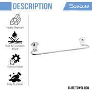 Moon Stainless-Steel Towel Rod (24 inches) - by Specule